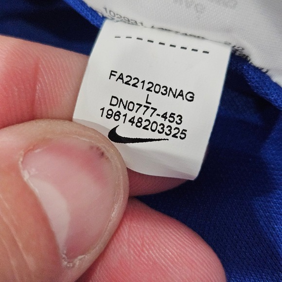 Nike USA Soccer Women's Large Jersey Blue Tie Dye Dri-FIT Slim‎ Fit - Picture 4 of 7